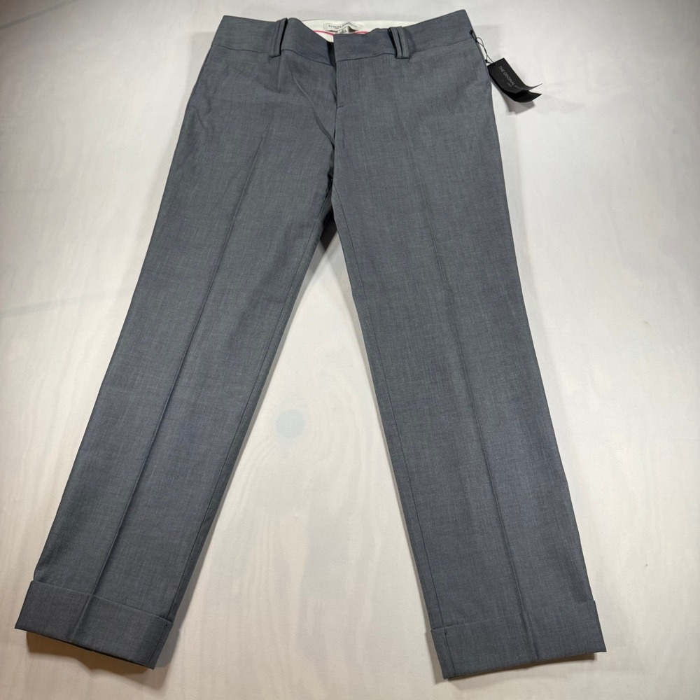 Banana Republic Trousers Women 4 Grey The Martin Fit Cropped Cuffed Workwear